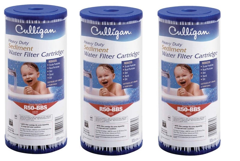 Culligan R50-BBSA Whole House Heavy Duty Water Filter Cartridge, 24,000 Gallons, 3 Pack